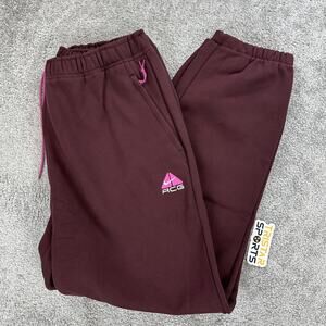 Nike ACG Therma-FIT Pants Mens Medium Maroon Repel Loose Fit Tapered FV8650-652